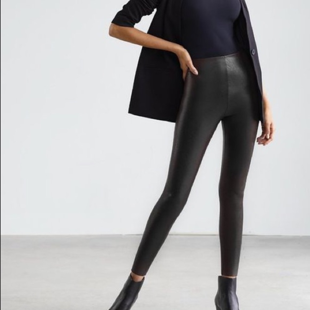 Commando Perfect Control Black Leather Leggings - image 2